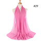 women plain bubble chiffon scarf hijab wrap printe solid color shawls headband muslim hijabs scarves/scarf 47 colors