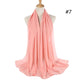women plain bubble chiffon scarf hijab wrap printe solid color shawls headband muslim hijabs scarves/scarf 47 colors