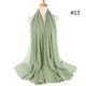 women plain bubble chiffon scarf hijab wrap printe solid color shawls headband muslim hijabs scarves/scarf 47 colors