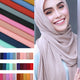 women plain bubble chiffon scarf hijab wrap printe solid color shawls headband muslim hijabs scarves/scarf 47 colors