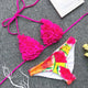 yellow flower bikini set red shirred bikinis 2019 mujer maillot de bain femme bandage pleated swimsuit women push up swimwear